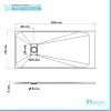 Scheda tecnica piatto doccia in resina 70x100 serie Agorà pietra tortora su misura
