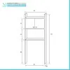 Scheda tecnica mobile sopra lavatrice in pvc bianco in kit di montaggio