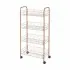 Carrello con ruote e 4 ripiani in acciaio con Polytherm rame Ascona