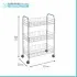 Scheda tecnica carrello con ruote e 3 ripiani in acciaio con Polytherm rame Lugano