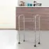 Carrello porta tutto Lugano con ripiani in acciaio rivestito con Polytherm argento