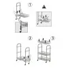 Installazione carrello con ripiani removibili Lugano