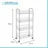 Scheda tecnica carrello con ruote e 4 ripiani in acciaio con Polytherm argento Ascona