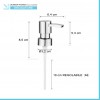 Scheda tecnica ricambio pompa dispenser sapone in finitura cromo con design squadrato