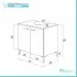 Scheda tecnica mobile sotto lavabo bagno 70 cm larice con 2 ante e piedini cromati