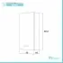 Scheda tecnica pensile bagno sospeso H 69,5 cm in legno grigio con anta reversibile
