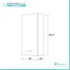 Scheda tecnica pensile bagno sospeso H 69,5 cm in legno bianco lucido con anta reversibile