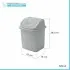 Scheda tecnica pattumiera bagno in plastica grigia capienza 5,5 lt con coperchio basculante