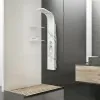 Pannello doccia idromassaggio in acciaio inox dalla finitura marmo con 4 funzioni