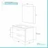 Scheda tecnica mobile bagno sospeso moderno 81x50 cm larice con 2 cassetti rallentati