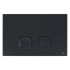 Placca cassetta wc Oli serie Plain in abs nero opaco con finitura soft touch