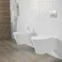 Placca di comando wc Oli serie Plain in abs nero opaco con finitura soft touch