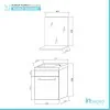 Scheda tecnica arredo bagno sospeso 40 cm rovere bianco con lavabo e specchio inclusi