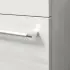 Mobiletto bagno sospeso 40 cm rovere bianco con maniglia in abs cromato