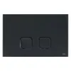 Placca cassetta wc Oli Plain in abs nero opaco con finitura soft touch