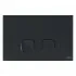 Placca cassetta wc Oli Plain in abs nero opaco con finitura soft touch