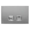 Placca cassetta wc Oli Plain in abs cromo satinato con doppio pulsante di scarico
