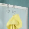 Ganci per doccia in acciaio grigio con finitura soft touch