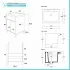 Scheda tecnica mobile lavatoio 60x50 cm linea Way bianco lucido con vasca in ceramica