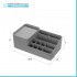 Scheda tecnica organizzatore cosmetici e trucco grigio con box con coperchio e 11 scomparti