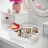 Organizer porta cosmetici in plastica bianca con 11 scomparti e box con coperchio