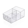 Organizer porta trucchi e cosmetici in plastica trasparente con 4 scomparti