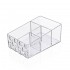 Organizer porta trucchi e cosmetici in plastica trasparente con 4 scomparti
