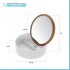 Scheda tecnica porta trucchi da bagno tondo in plastica bianca e bamboo completo di specchio