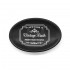 Portasapone solido in ceramica nera con stampe bianche vintage