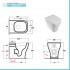 Scheda tecnica water rimless con scarico traslato Olympia serie Synthesis