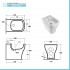 Scheda tecnica bidet filo muro traslato Olympia serie Synthesis