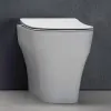 Wc filo parete rimless con scarico traslato Olympia serie Synthesis in ceramica bianca lucida