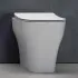 Wc filo parete rimless con scarico traslato Olympia serie Synthesis in ceramica bianca lucida