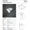 Caratteristiche tecniche lavabo con semicolonna Rak serie One in ceramica bianca lucida