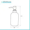 Scheda tecnica set dosatore sapone liquido moderno in vetro colorato con stampe a contrasto