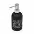 Dosatore sapone liquido in vetro colorato con stampe a contrasto