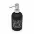 Dosatore sapone liquido in vetro colorato con stampe a contrasto