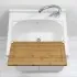 Mobile lavatoio 60x50 cm 2 ante bianco con vasca in resina e asse lavapanni