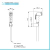 Scheda tecnica doccetta igienica bianca con flessibile 120 cm completa di supporto e tasselli