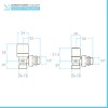 Scheda tecnica valvola e detentore in acciaio con tappo bianco completi di raccordo multistrato 20x2