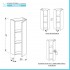 Scheda tecnica colonna bagno sospesa H. 75 cm Master rovere miele con anta reversibile