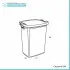 Scheda tecnica cesto biancheria in plastica tortora con manici in legno capienza 60 lt