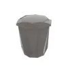 Pattumiera bagno capacità 5,5 lt in plastica grigia con coperchio basculante