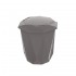 Pattumiera bagno capacità 5,5 lt in plastica grigia con coperchio basculante