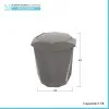 Scheda tecnica cestino bagno capacità 5,5 lt in plastica grigia con coperchio basculante