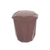 Pattumiera bagno capacità 5,5 lt in plastica rosa con coperchio basculante