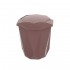 Pattumiera bagno capacità 5,5 lt in plastica rosa con coperchio basculante