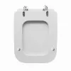 Copriwater Conca Ideal Standard legno finitura bianca con cerniere in acciaio