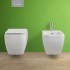 WC sospeso singolo Metropolitan con copriwc slim soft close