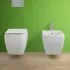 WC sospeso singolo Metropolitan con copriwc slim soft close